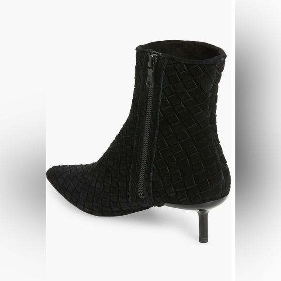 NWT RAG & BONE Booties Rio Woven Boots Suede Leather Kitten Heel NEW NWOB Black - Picture 3 of 6